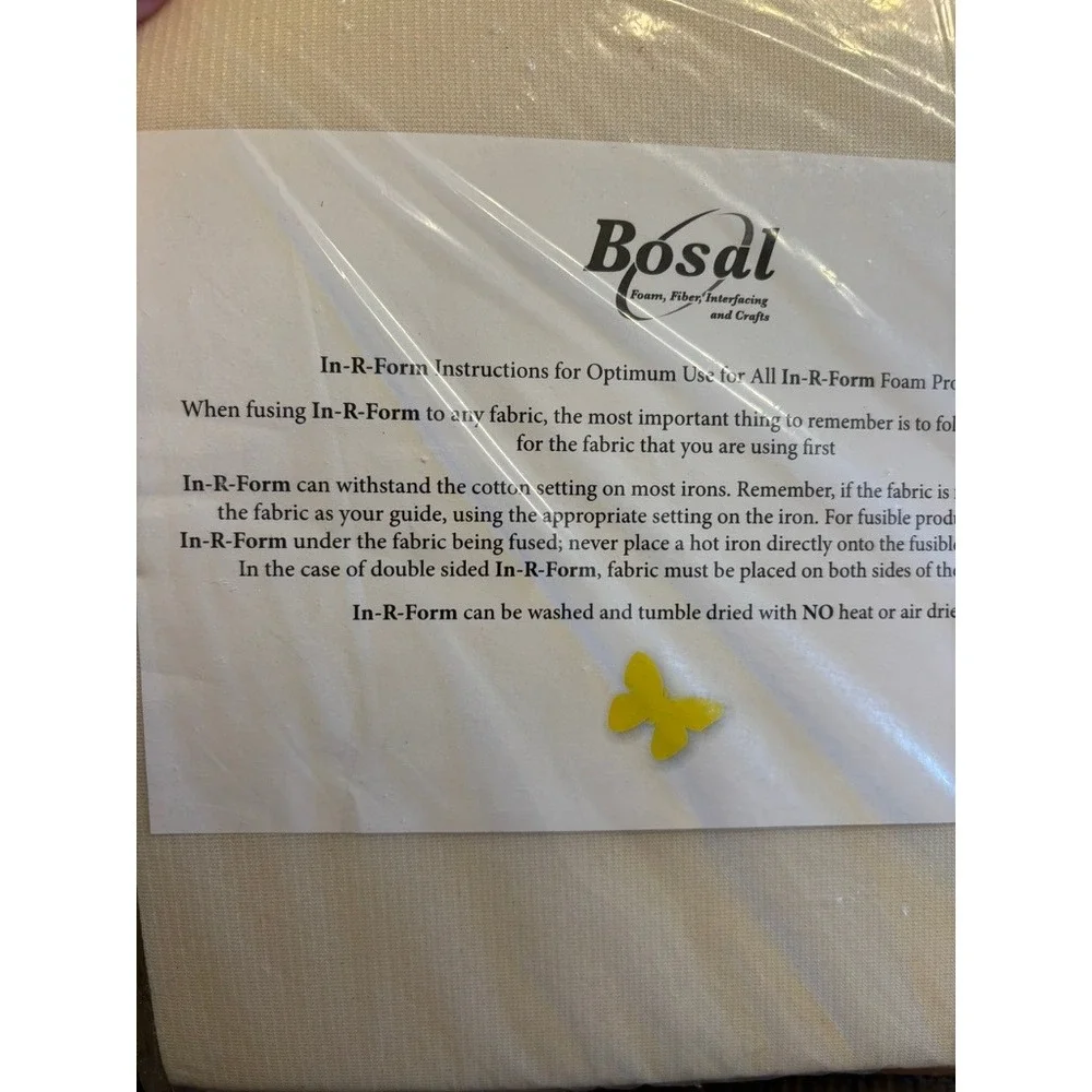 Bosal In-R-Form Plus Double Sided Fusible Foam Stabilizer 18x58 White 493-18